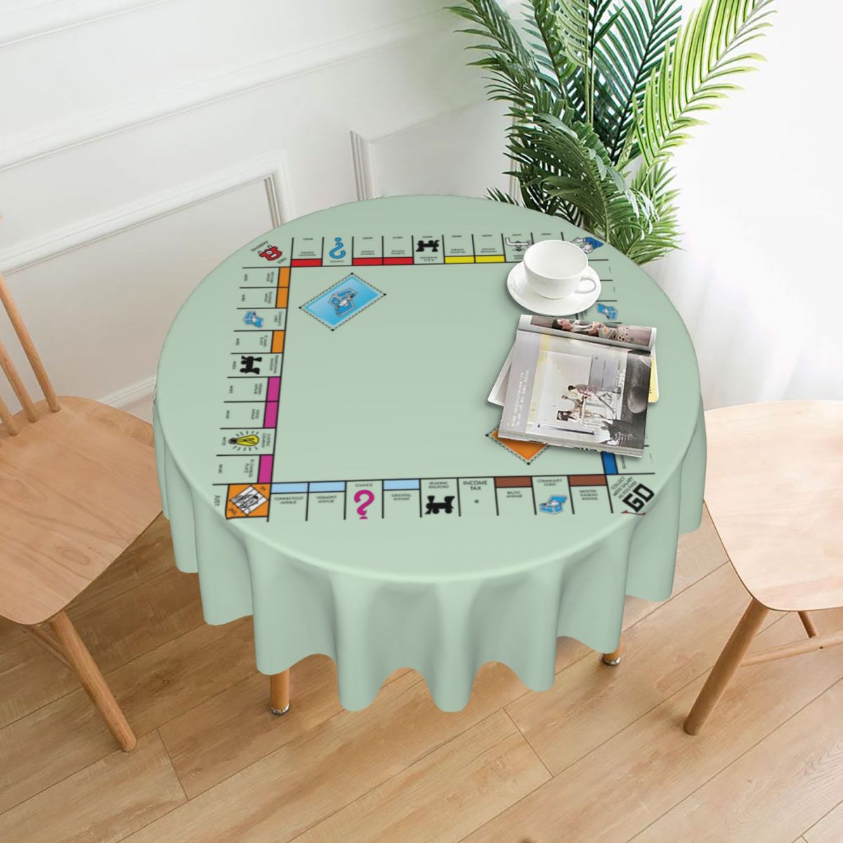 Board Game Monopoly - Board Game Board- Monopoly Waterproof Round