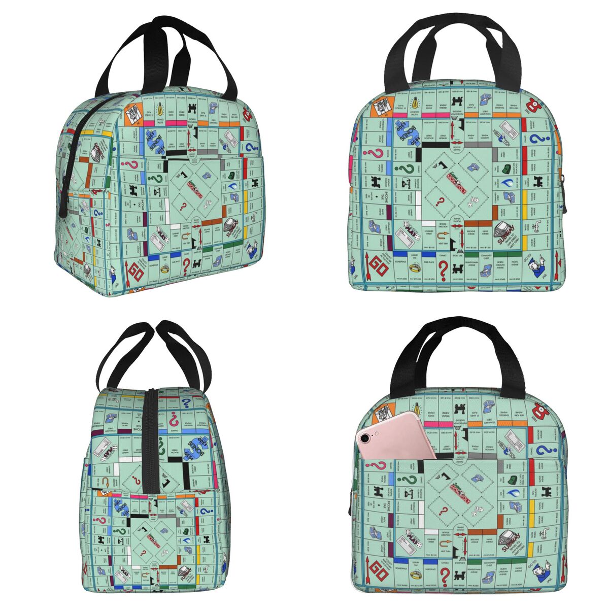 Board Game Monopoly - Monopoly Board Game Insulated Lunch Bag