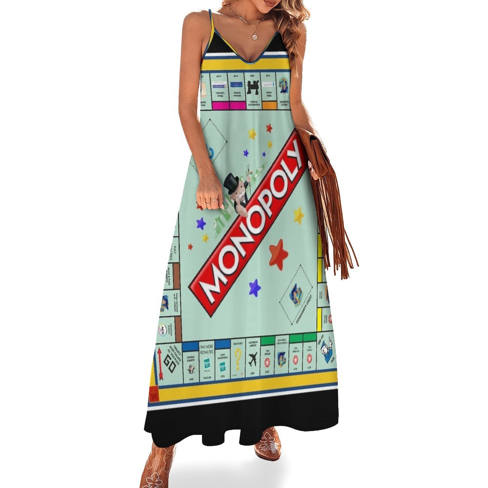 Board Game Monopoly - Monopoly Board Game Classic Sleeveless Dress