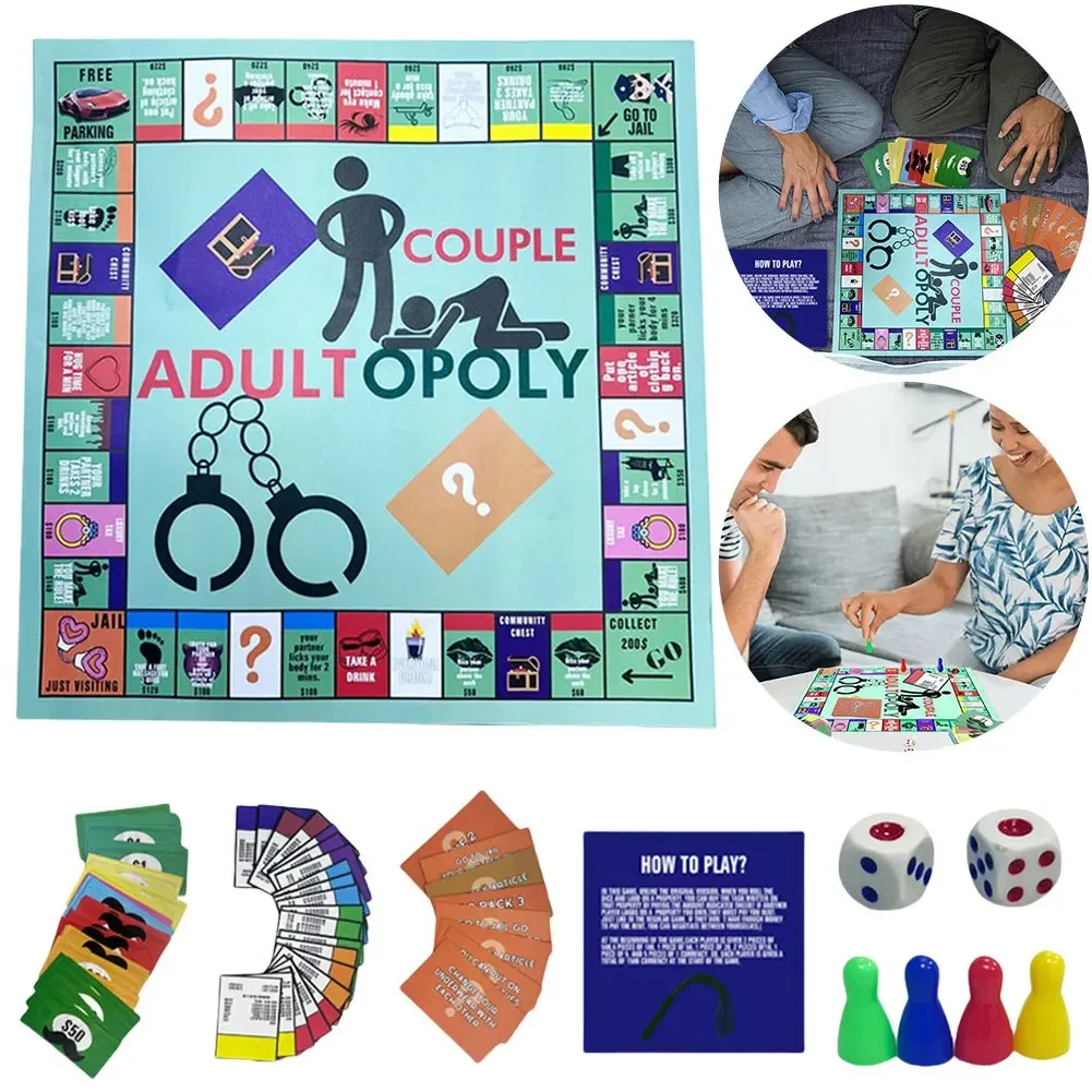 Board Game Monopoly - ！！Adultopoly Board Game Couple Adult Opoly