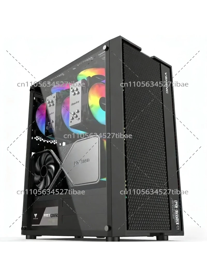 Board Game Pc - Black E-ATX Computer Case with Glass