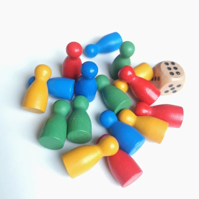 100 Pcs Colorful Wooden Chess  - Board Game Harvest บทวิจารณ์และราคา