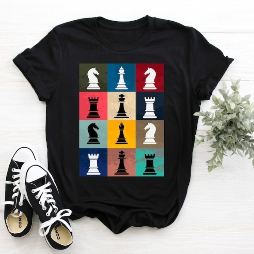 Vintage Chess Lover T-shirt Ch - Board Game Queen บทวิจารณ์และราคา