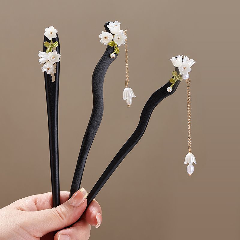 Wooden Flower Hairpin Vintage  - Board Game Go บทวิจารณ์และราคา