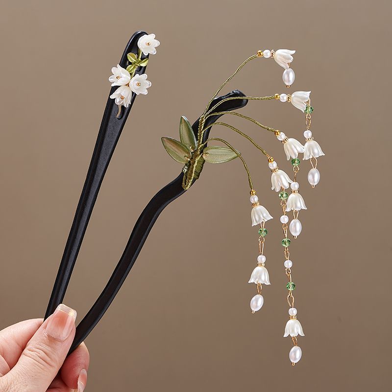 Wooden Flower Hairpin Vintage  - Board Game Go บทวิจารณ์และราคา
