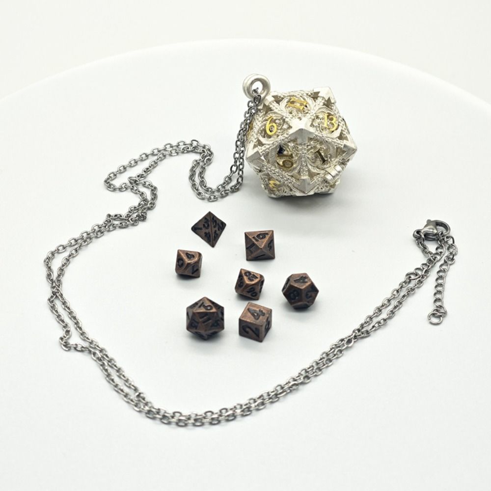 1 Set 20-sided Hollow Metal Di - Board Game Io บทวิจารณ์และราคา