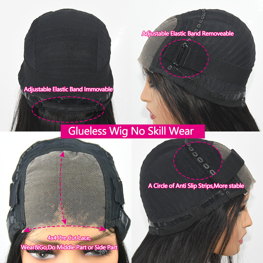 4x4 Glueless Wig BoB Human Hai - Board Game Queen บทวิจารณ์และราคา