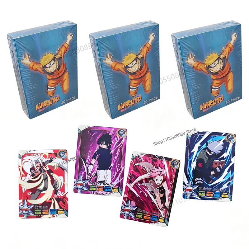 50pcs Naruto English Cards Fla - Board Game Naruto บทวิจารณ์และราคา