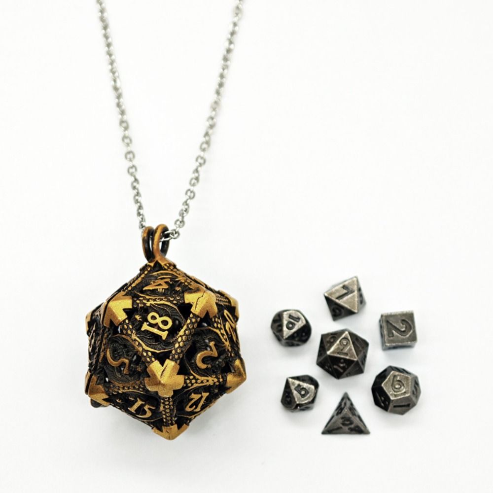1 Set 20-sided Hollow Metal Di - Board Game Io บทวิจารณ์และราคา